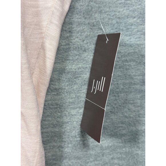 Pure J Jill Banded Embroidered Tee M Pink V-Neck Boho Casual - Picture 4 of 5